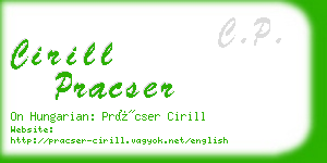 cirill pracser business card